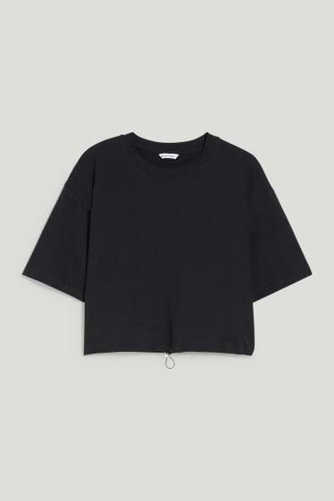 Exklusiv Online - CLOCKHOUSE - Crop T-Shirt - schwarz