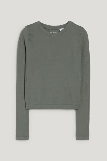 Exclusief online - CLOCKHOUSE - korte longsleeve - groen