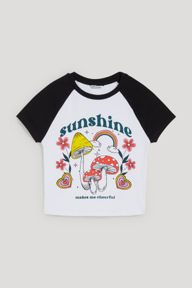 Clockhouse Girls - CLOCKHOUSE - Crop T-Shirt - weiss