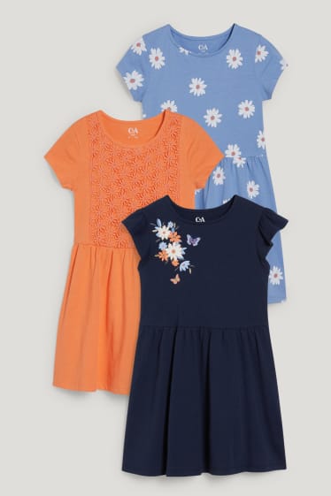 Toddler Girls - Multipack of 3 - dress - dark blue
