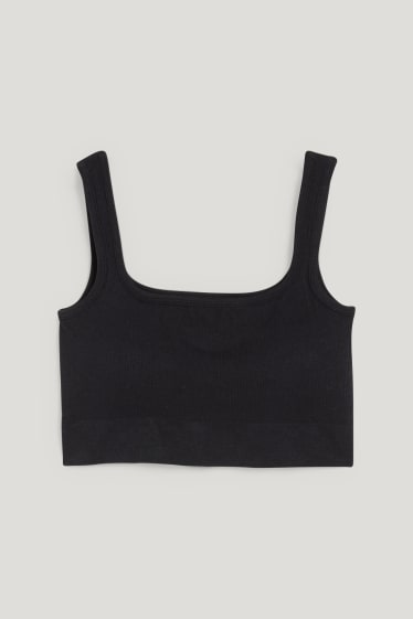 Clockhouse Girls - CLOCKHOUSE - korte top - zwart