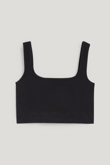 Clockhouse Girls - CLOCKHOUSE - korte top - zwart