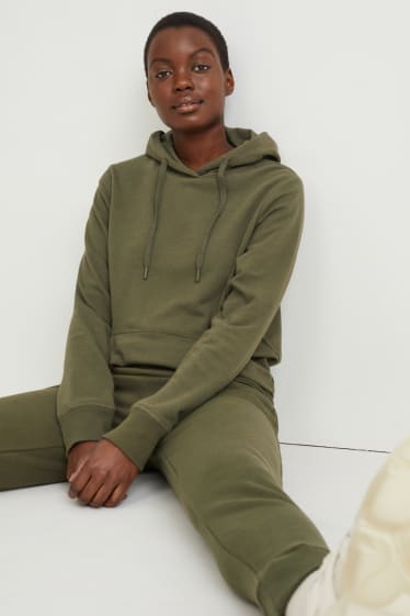 Damen - Basic-Hoodie - dunkelgrün