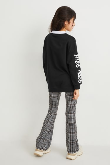 Bambine: - Set - felpa e leggings - 2 pezzi - nero
