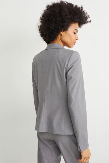 Dames - Business-blazer - regular fit - grijs-mix