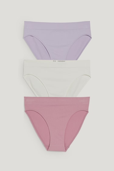 Damen - Multipack 3er - Slip - seamless - LYCRA® - pink