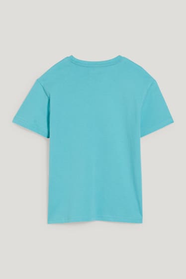 Reverskraag - T-shirt - lichtturquoise