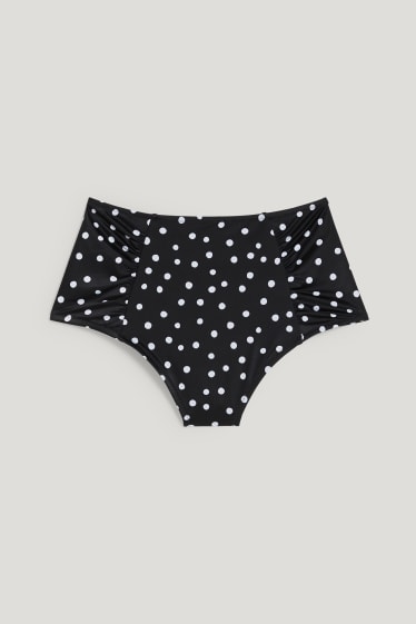 Dona - Calces de biquini - high waist - LYCRA® XTRA LIFE™ - de llunes - negre