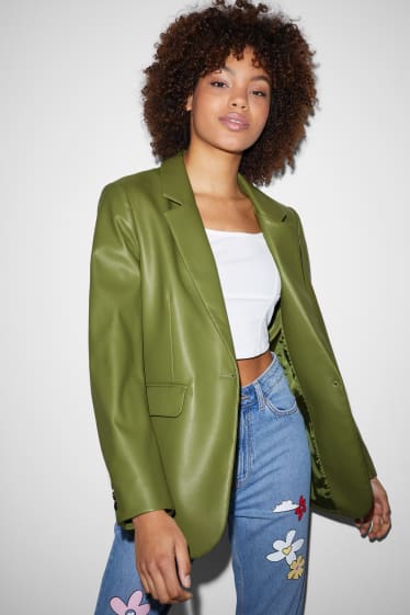 Clockhouse Girls - CLOCKHOUSE - blazer - similpelle - verde