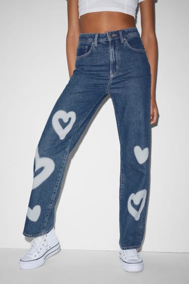 Clockhouse femme - CLOCKHOUSE- loose fit jean - high waist - jean bleu