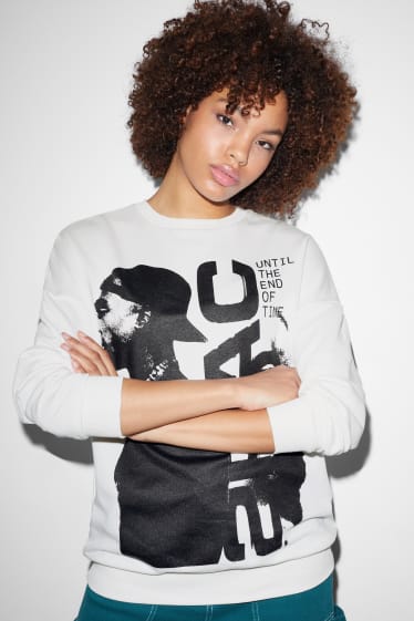 Clockhouse femme - CLOCKHOUSE - sweat - 2Pac - blanc