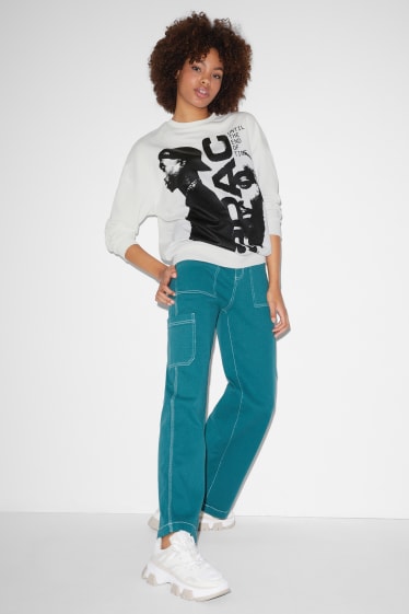 Clockhouse femme - CLOCKHOUSE - sweat - 2Pac - blanc
