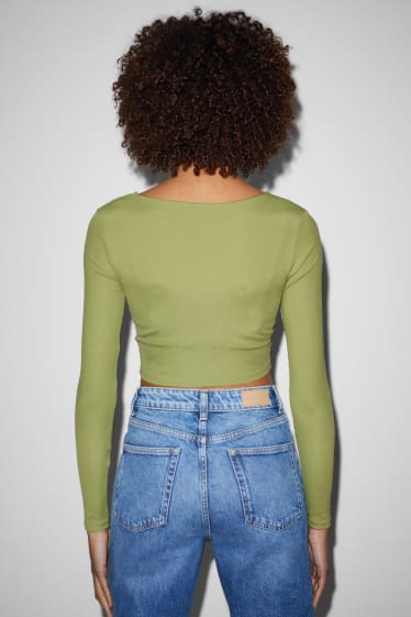 Exclusiv online - CLOCKHOUSE - top crop - verde