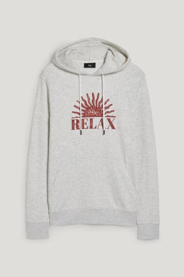 Hombre - Sudadera con capucha - gris claro jaspeado