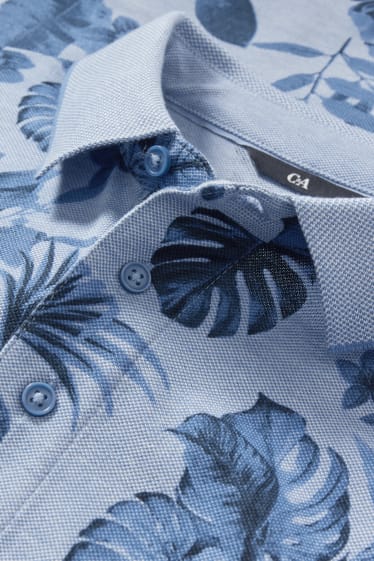 Herren - Poloshirt - blau