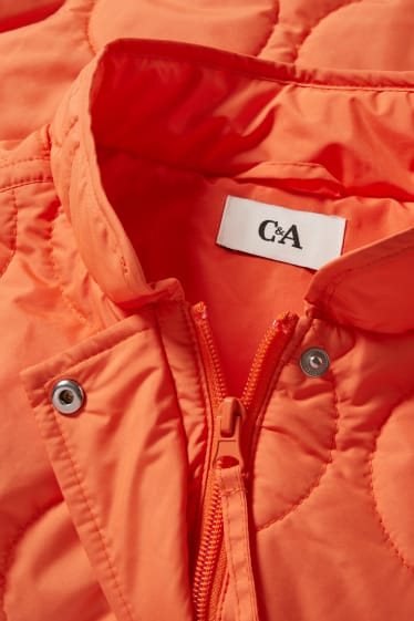 Dames - Gewatteerde jas - oranje