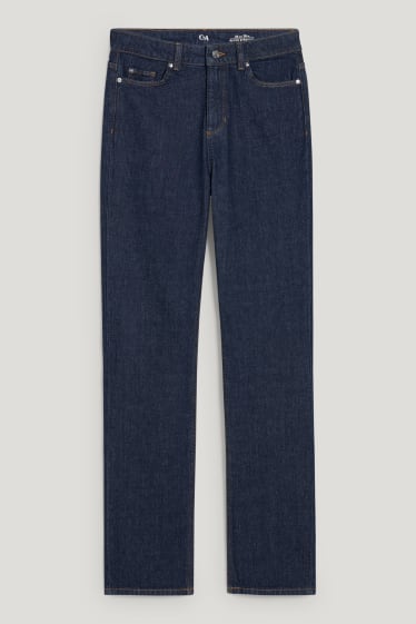 Femei - Straight jeans - talie înaltă - LYCRA® - denim-albastru închis