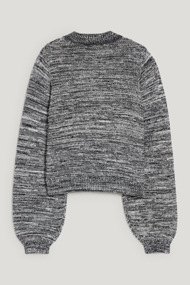 Mujer - Cárdigan - con poliéster reciclado - negro / blanco