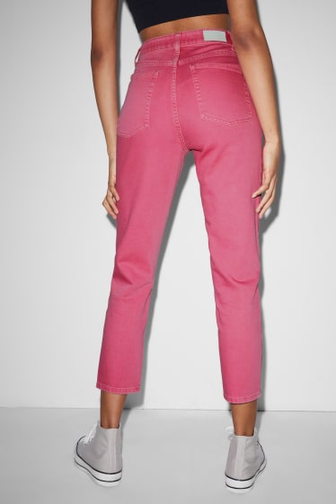Clockhouse femme - CLOCKHOUSE - mom jean - high waist - rose
