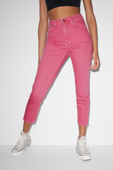 Clockhouse femme - CLOCKHOUSE - mom jean - high waist - rose