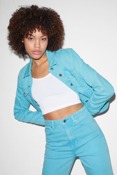 Clockhouse Girls - CLOCKHOUSE - Jeansjacke - türkis
