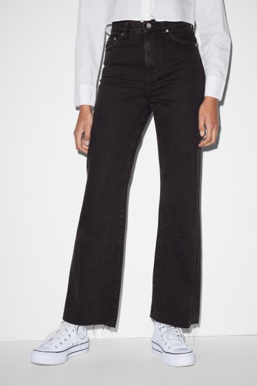 Clockhouse femme - CLOCKHOUSE - jean à jambes évasées - high waist - noir