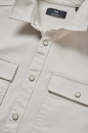 Clockhouse nen - Camisa - relaxed fit - kent - beix clar