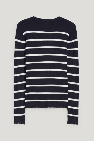Mujer - Jersey - de rayas - azul oscuro / blanco
