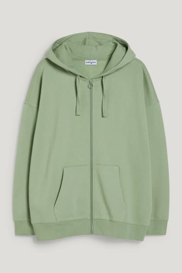 Donna - CLOCKHOUSE - giacca di felpa con cappuccio - verde chiaro