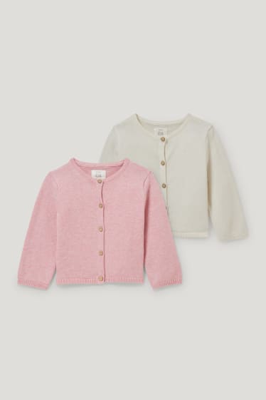 Baby Girls - Multipack 2er - Baby-Strickjacke - rosa