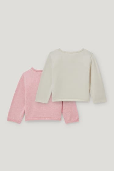 Baby Girls - Multipack 2er - Baby-Strickjacke - rosa