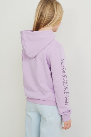 Filles - Sweat à capuche - violet clair