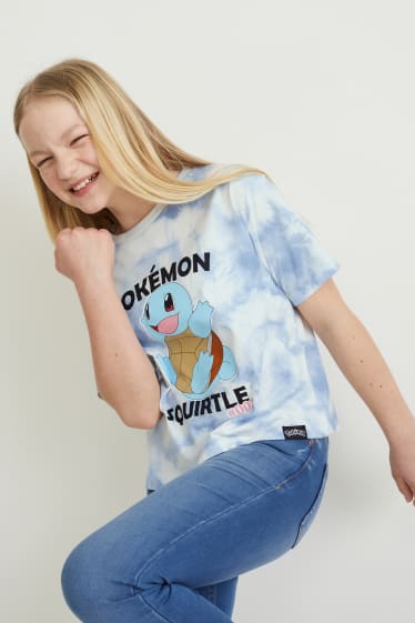 Bambine: - Pokémon - maglia a maniche corte - bianco / azzurro