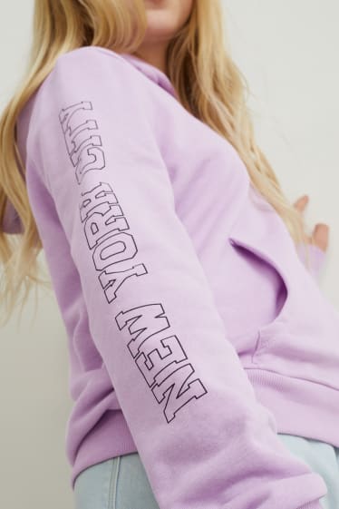 Filles - Sweat à capuche - violet clair