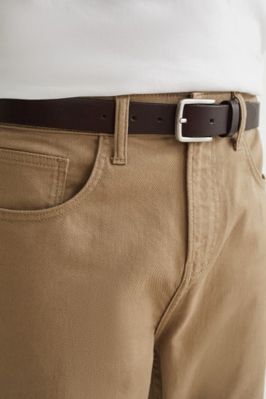 Hommes - Ceinture en cuir - marron