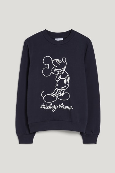 Damen - Sweatshirt - Micky Maus - dunkelblau