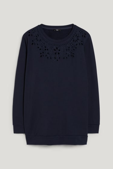 Donna - Felpa - blu scuro