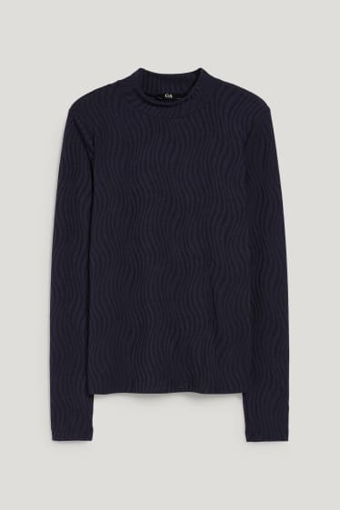 Dames - Longsleeve - donkerblauw