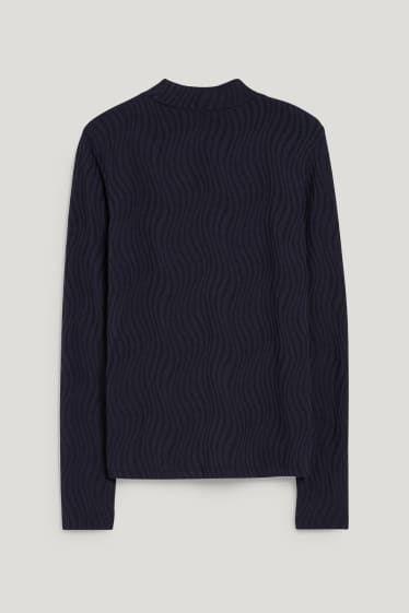 Dames - Longsleeve - donkerblauw