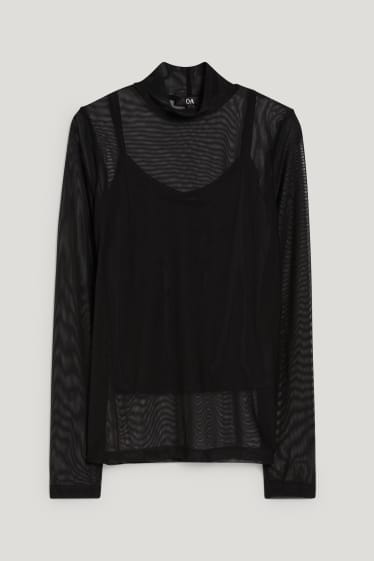 Dames - Longsleeve - zwart