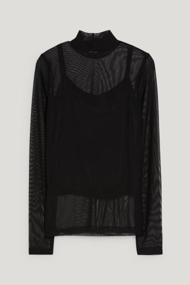 Dames - Longsleeve - zwart