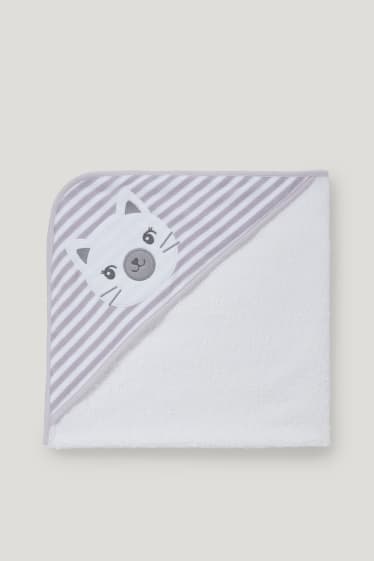 Bébé filles - Serviette à capuche pour bébé - violet clair