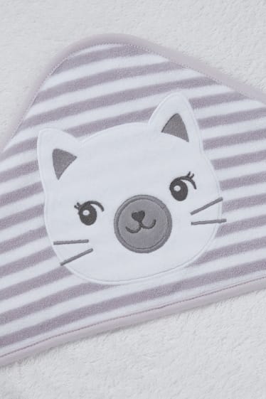 Bébé filles - Serviette à capuche pour bébé - violet clair