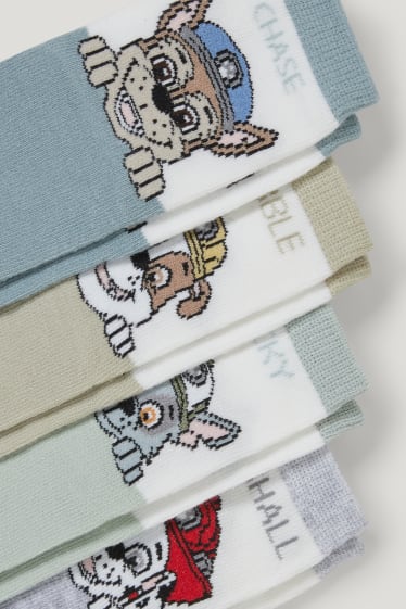 Bébé garçons - Lot de 4 paires - Pat’ Patrouille - chaussettes pour bébé à motif - gris