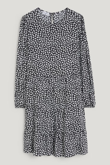 Damen XL - CLOCKHOUSE - A-Linien Kleid - mit Livaeco™-Fasern - schwarz