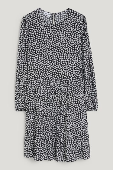 Damen XL - CLOCKHOUSE - A-Linien Kleid - schwarz