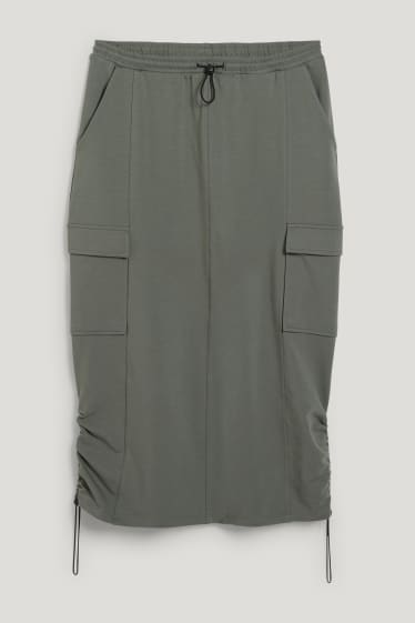 Exclusivo online - CLOCKHOUSE - falda cargo - verde