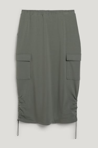 Exclusivo online - CLOCKHOUSE - falda cargo - verde