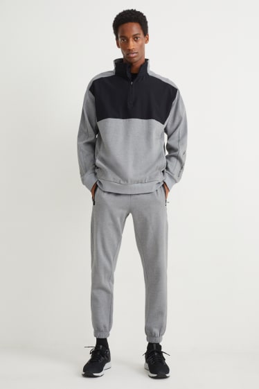 Hommes - Pantalon de jogging - gris clair chiné