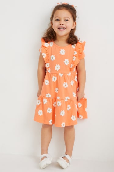 Toddler Girls - Set - Kleid und Scrunchie - orange